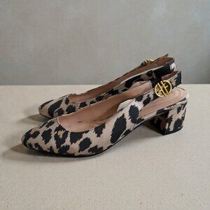 COLE HAAN Leopard Print Slingback Heels Size 5.5